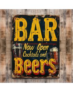 Bar Sign Beer Bar Bar Open Gold