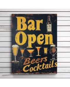Bar & Beer Sign - Vintage Cocktails