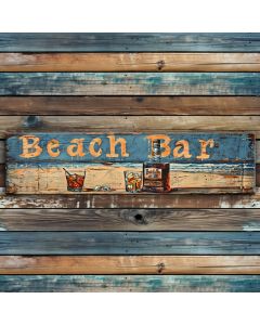 beach bar sign wood 