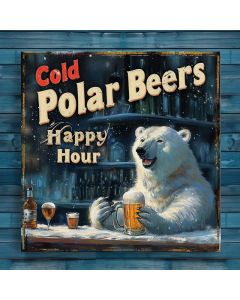 Bar Sign Polar Bear Cheers