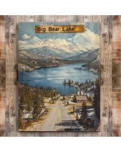 wood Sign art painting Big Bear California