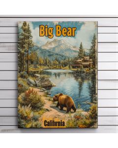Travel Sign big bear lake California mountain 