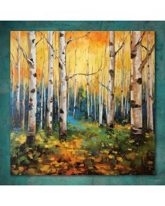 Stretched canvas wall art painting for wall home décor  trees and forest