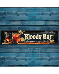 Bloody Mary Bar Cocktail Sign wall art sign for bar or home decor wood print
