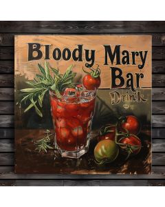 Bloody Mary Bar Cocktail Sign wall art sign for bar spicy mix 