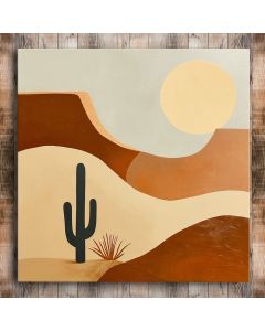 "Cactus Cooler" Canvas Print | Minimalist Desert Art | Tranquil Décor