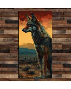 painting on canvas print coyote wall art 