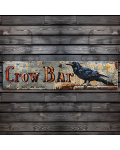 crow bar sign cocktails and beers rustic vintage 