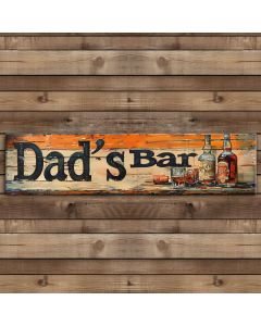 Dad's bar sign wood rustic for home bar