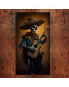 Stretched canvas wall art painting for wall home décor mariachi 