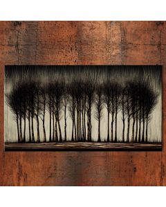 Stretched canvas art for wall decor and hanging picture painting dead tree forest