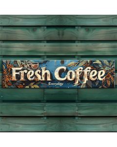 Fresh coffee everyday sign mountain view 