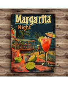 Bar Sign Margarita Beach Night 