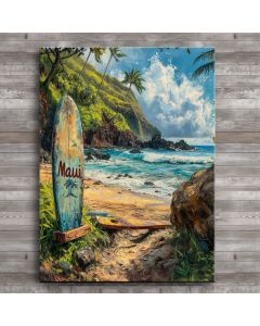 Maui Hawaii beach wood sign painting art 