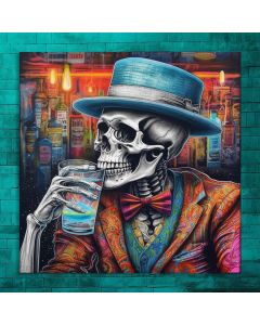 Skeleton funk art stretched canvas wall painting prints 