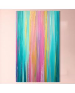 Stretched canvas wall art painting for wall home décor abstract pastel colors