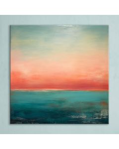 Stretched canvas wall art painting for wall home décor beach sunset