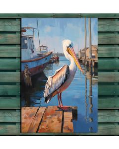 Stretched canvas wall art painting for wall home décor pelican beach