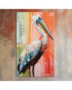 Stretched canvas wall art painting for wall home décor pelican 