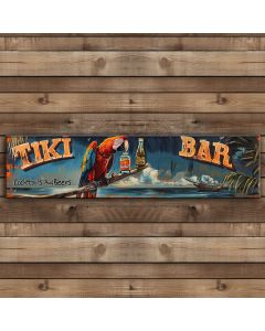tiki bar sign beers and cocktails 
