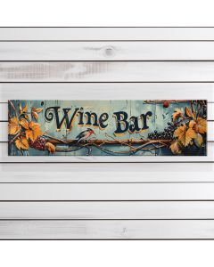 wood wine bar sign for home or restaurant 