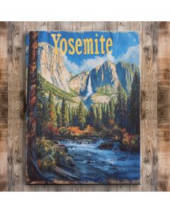 Yosemite National park, California wood art painting sign falls