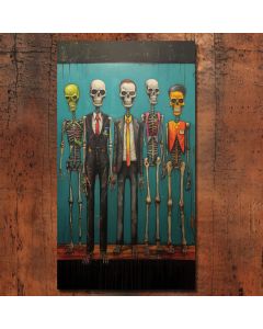 Stretched canvas wall art painting for wall home décor  zombie 